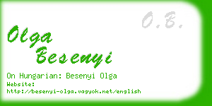 olga besenyi business card